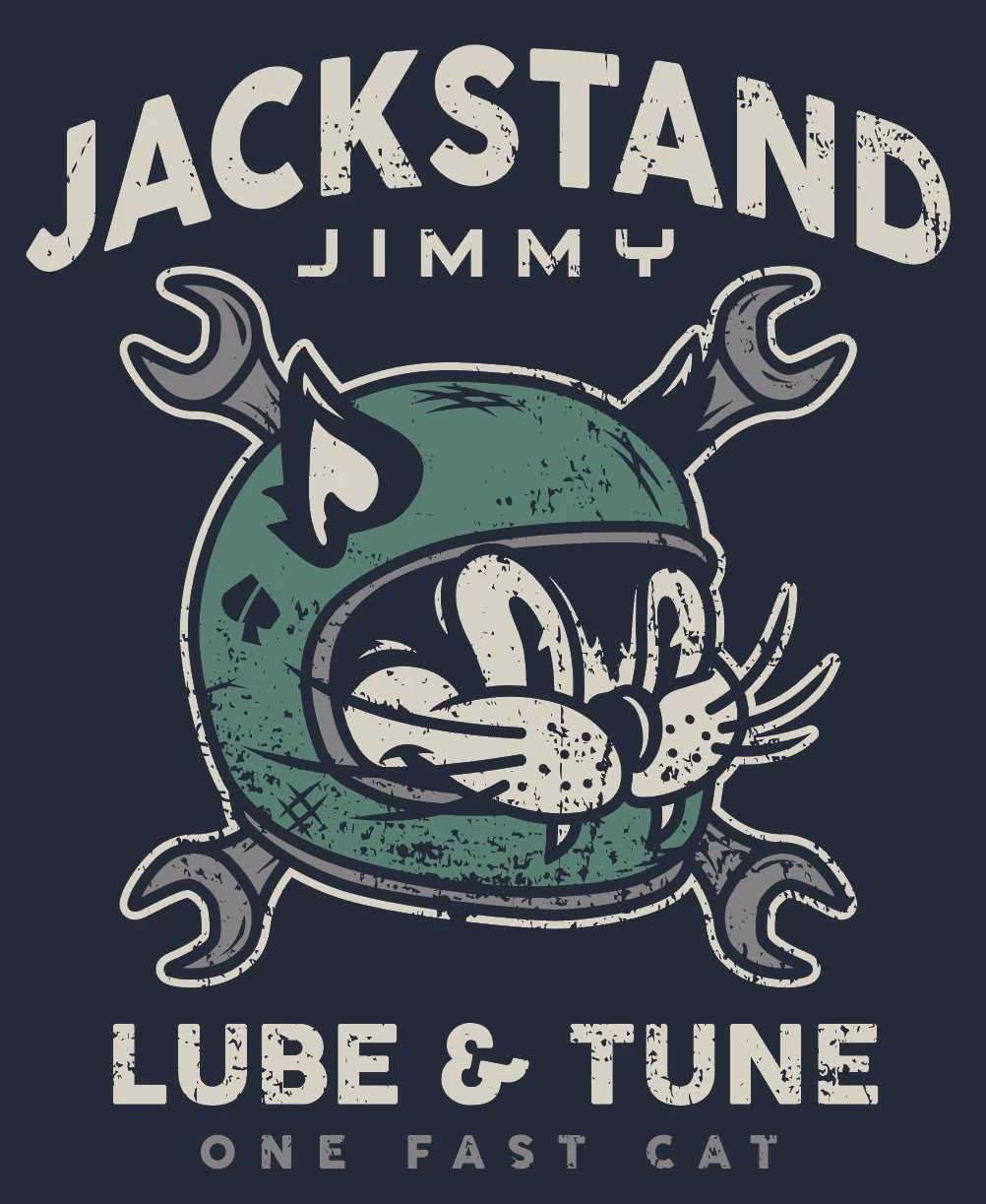 Jackstand Jimmy Retro Helmet Shirt - Image 2