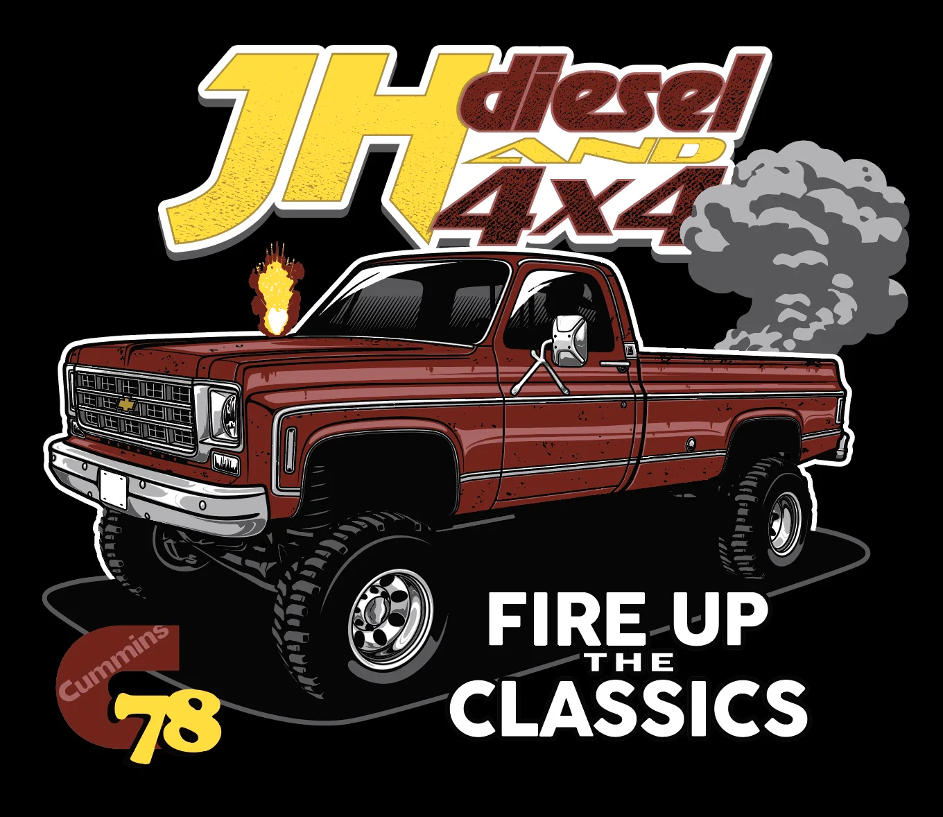 JH's Diesel 78 Chevy Shirt - Image 2