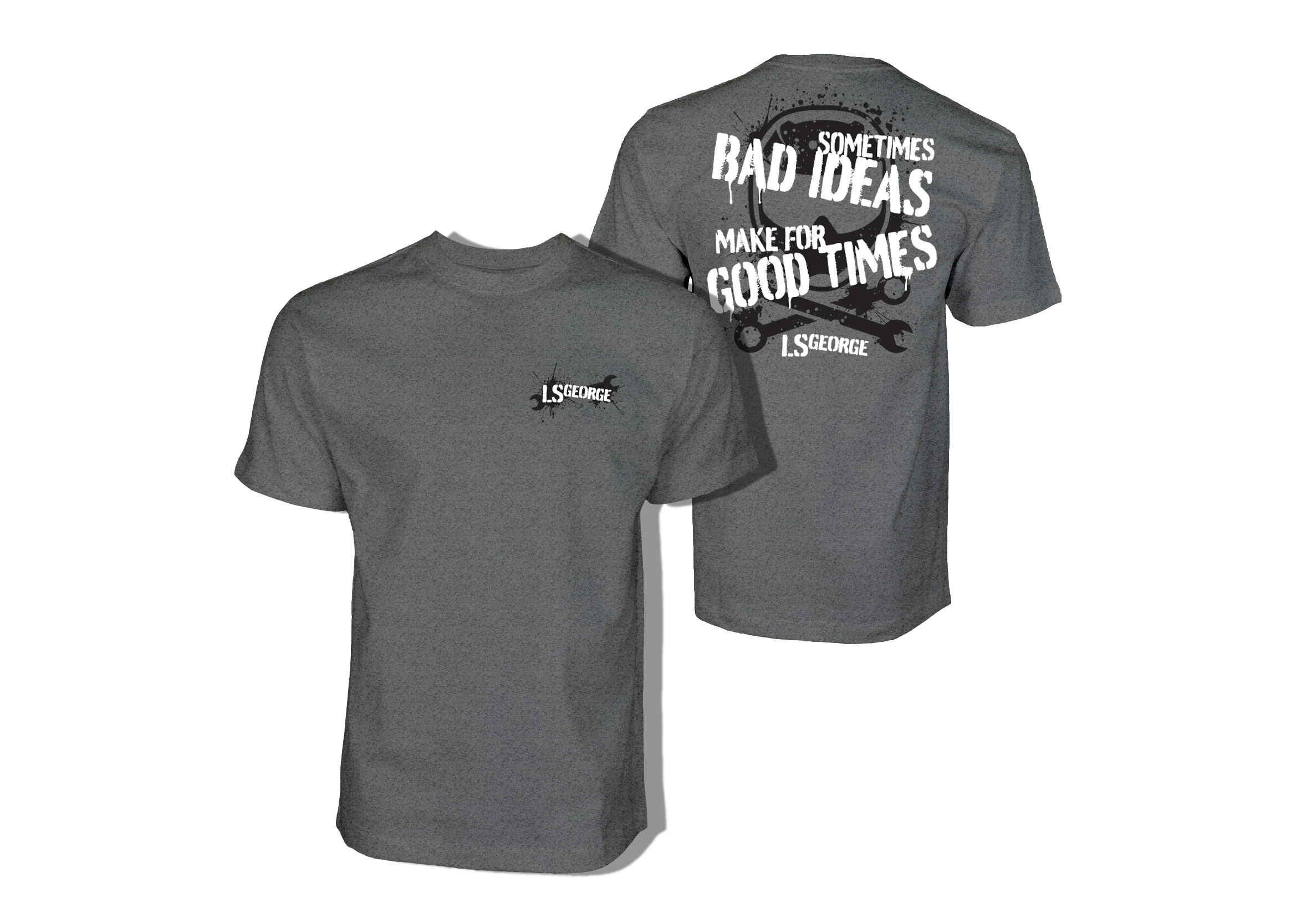 LS George's Bad Ideas Shirt (Black or Grey) - Image 2
